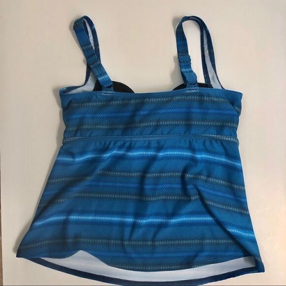 TYR Tramonto Twisted Bra Tankini top blue twist front swimsuit bathing suit 8 - Picture 10 of 10